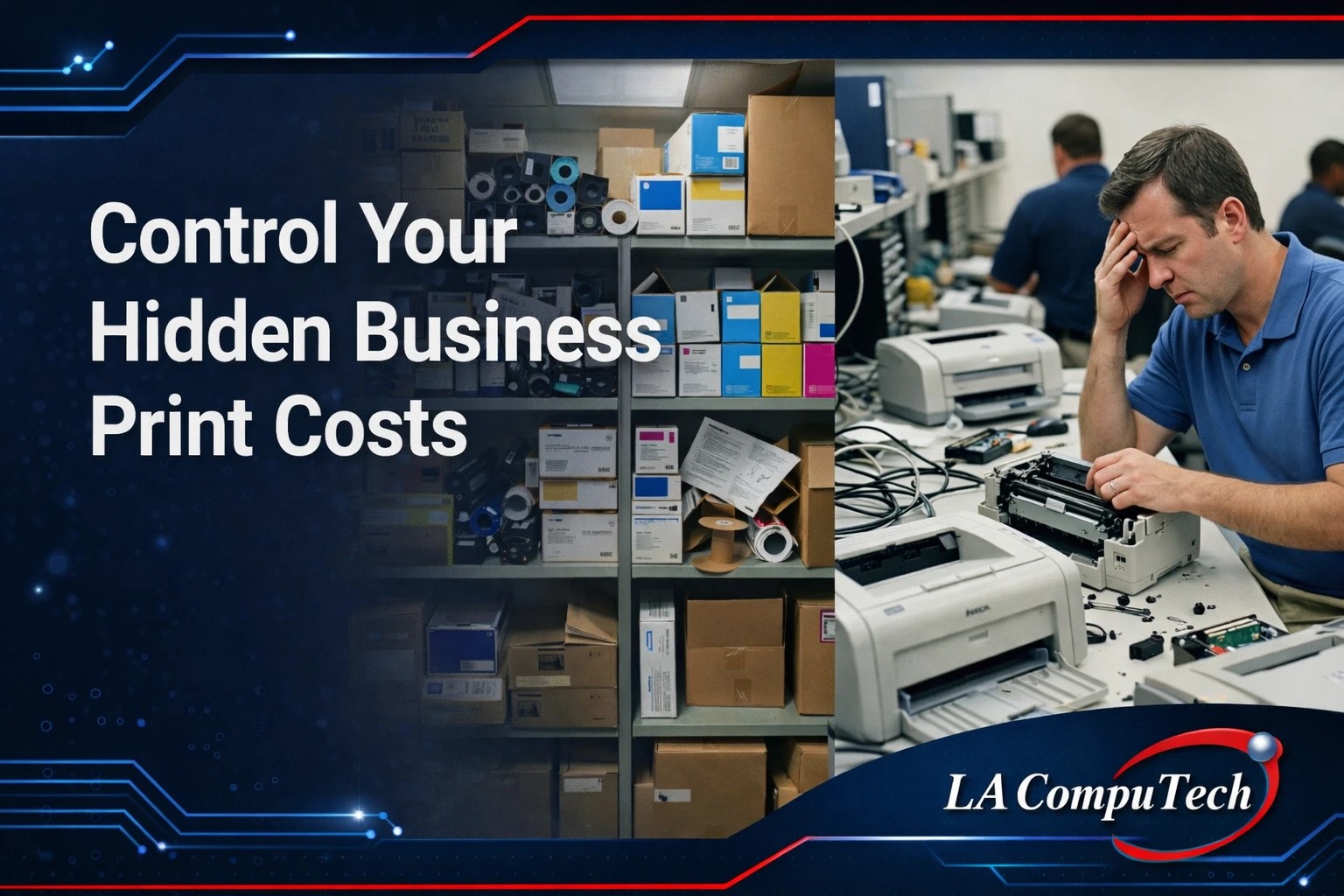 Office printer showing hidden business print costs